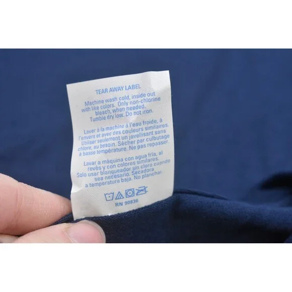 Lot of 18 Port & Company Core Cotton Blue Short Sleeve Pocket T-Shirts Mens S